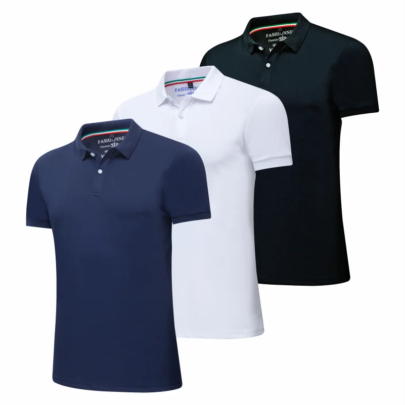 YOTEE Nye Sommer Enkel ensfarvet Polo Shirt 3 stk Sælges samlet Til en Lavere Pris Tendens Kort-Langærmet Top Revers - 1