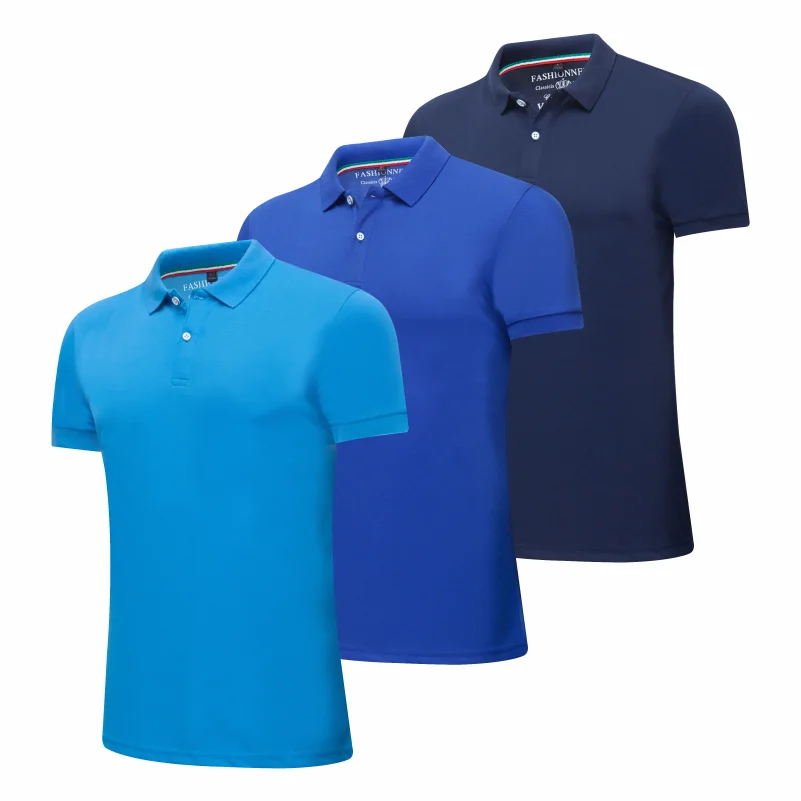 YOTEE Nye Sommer Enkel ensfarvet Polo Shirt 3 stk Sælges samlet Til en Lavere Pris Tendens Kort-Langærmet Top Revers - 3