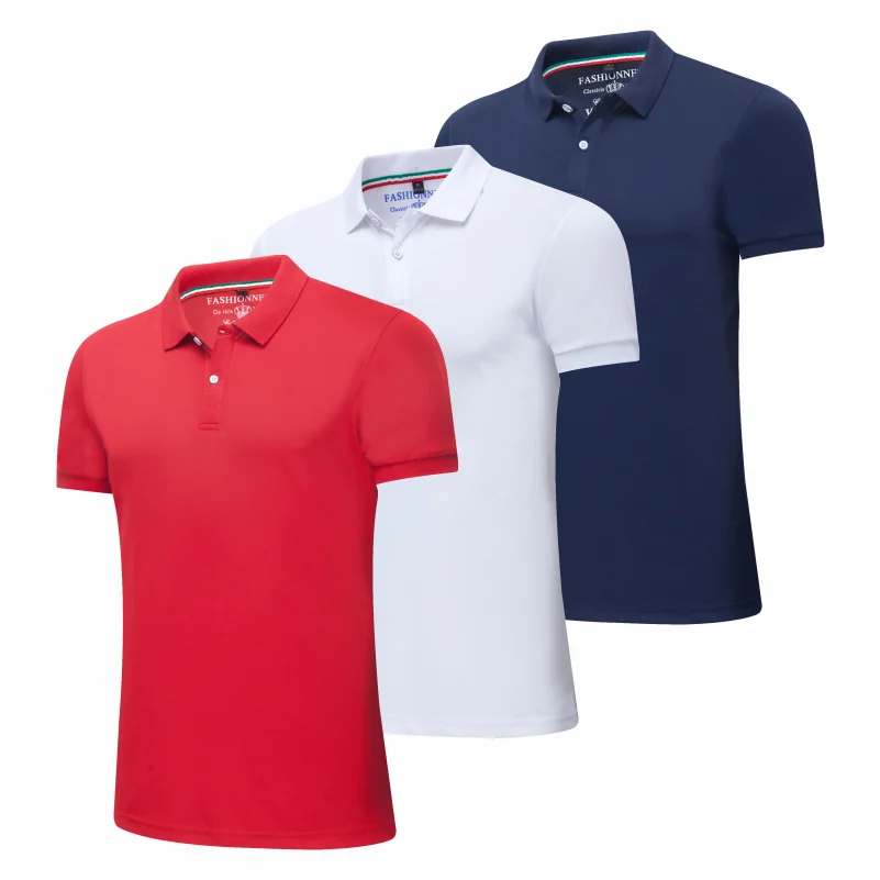 YOTEE Nye Sommer Enkel ensfarvet Polo Shirt 3 stk Sælges samlet Til en Lavere Pris Tendens Kort-Langærmet Top Revers - 4