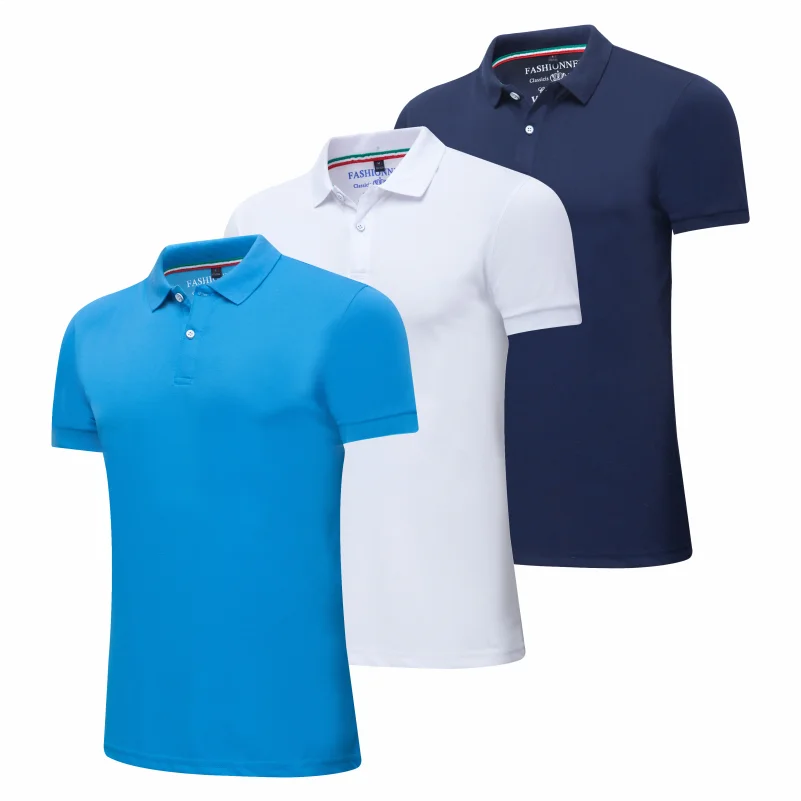 YOTEE Nye Sommer Enkel ensfarvet Polo Shirt 3 stk Sælges samlet Til en Lavere Pris Tendens Kort-Langærmet Top Revers - 5