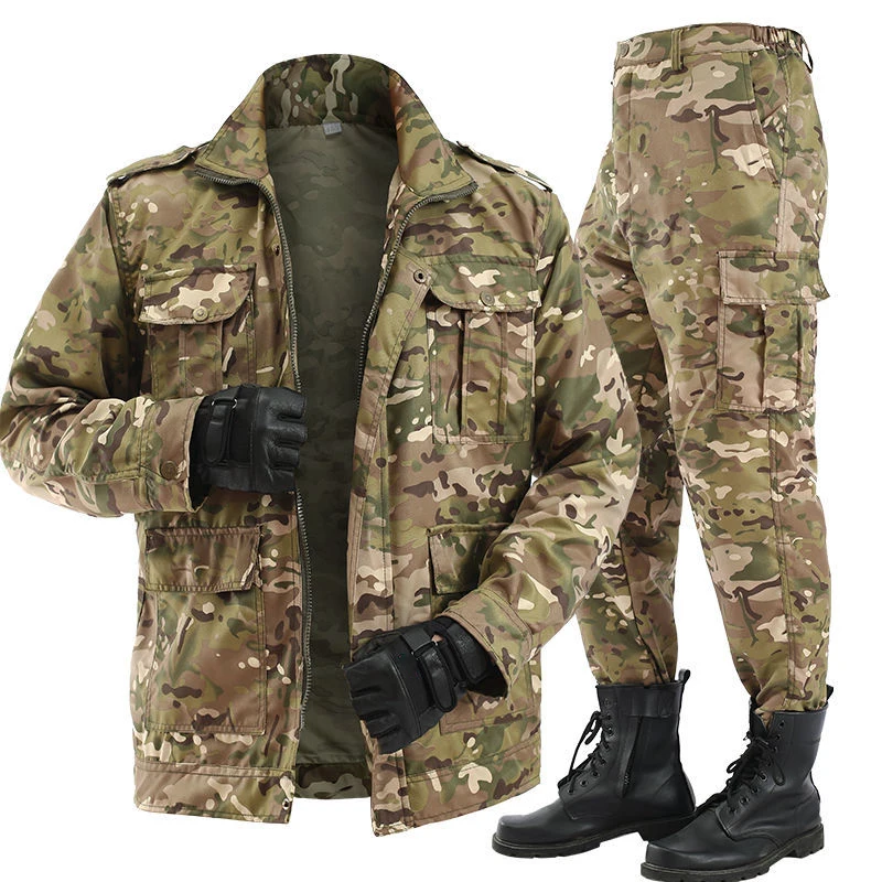 Militære mænd er blød sportstøj udendørs camouflage tøj black python mønster slidstærkt arbejdstøj arbejdskraft, der passer - 0