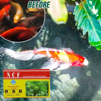 Øko-akvarium Rensende Pulver Purifier Naturlig Rensning af Vand Sikre Effektive Algaecide For Akvariet Dam Rengøring Af 수족관용품